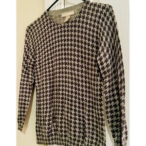 Banana Republic Womens Houndstooth‎ Cotton Sweater Extra Small XS
